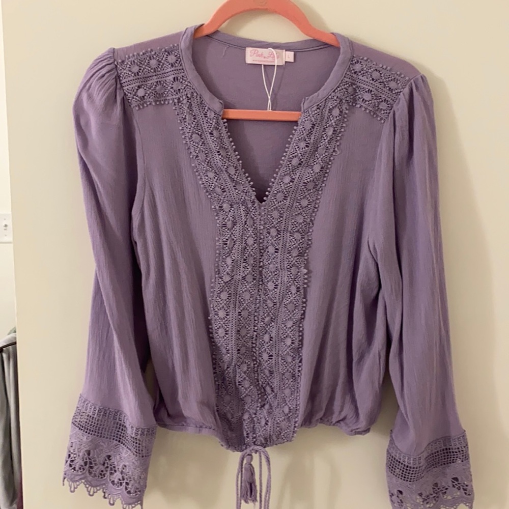 Boho blouse in lilac